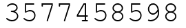 Число 3577458598.