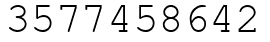Число 3577458642.