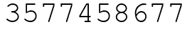 Число 3577458677.