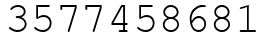 Число 3577458681.