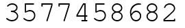 Число 3577458682.