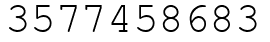 Число 3577458683.