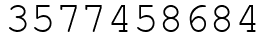 Число 3577458684.