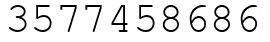 Число 3577458686.