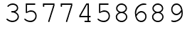 Число 3577458689.