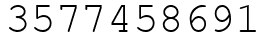 Число 3577458691.