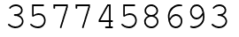 Число 3577458693.