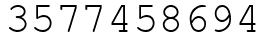 Число 3577458694.