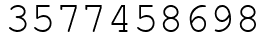 Число 3577458698.