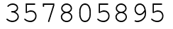 Число 357805895.