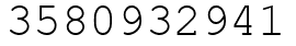 Число 3580932941.