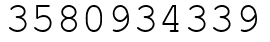 Число 3580934339.