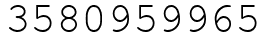 Число 3580959965.