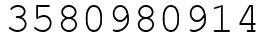Число 3580980914.
