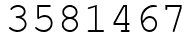 Число 3581467.