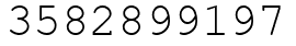 Число 3582899197.