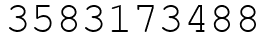 Число 3583173488.