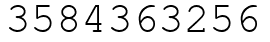 Число 3584363256.