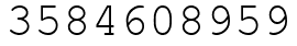 Число 3584608959.
