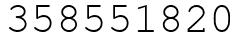 Число 358551820.