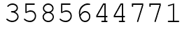 Число 3585644771.