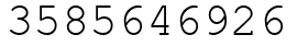 Число 3585646926.