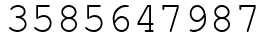 Число 3585647987.