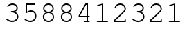 Число 3588412321.