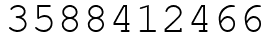 Число 3588412466.