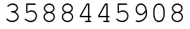 Число 3588445908.