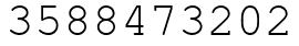 Число 3588473202.