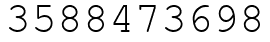 Число 3588473698.