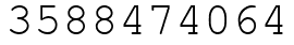 Число 3588474064.