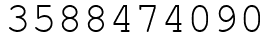 Число 3588474090.