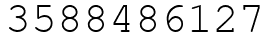 Число 3588486127.