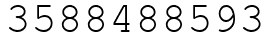 Число 3588488593.