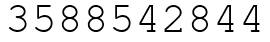 Число 3588542844.