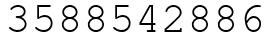 Число 3588542886.