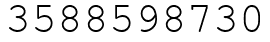 Число 3588598730.