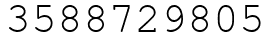 Число 3588729805.