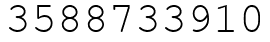 Число 3588733910.