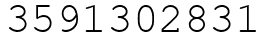 Число 3591302831.