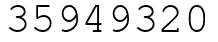 Число 35949320.