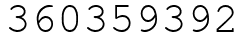 Число 360359392.