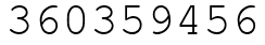 Число 360359456.