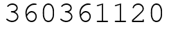 Число 360361120.