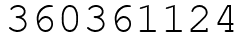 Число 360361124.