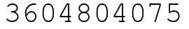 Число 3604804075.