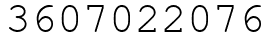 Число 3607022076.