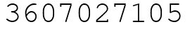 Число 3607027105.